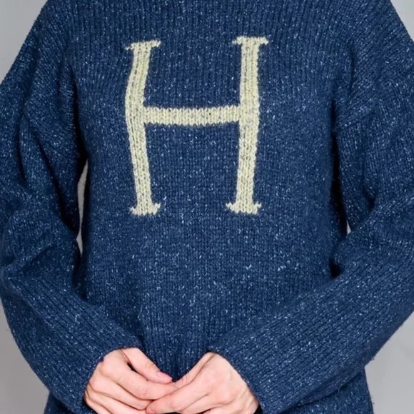 Warner Bros. Sweaters - HARRY POTTER H Wool Silk Knit Sweater Wizarding World Universal Studios